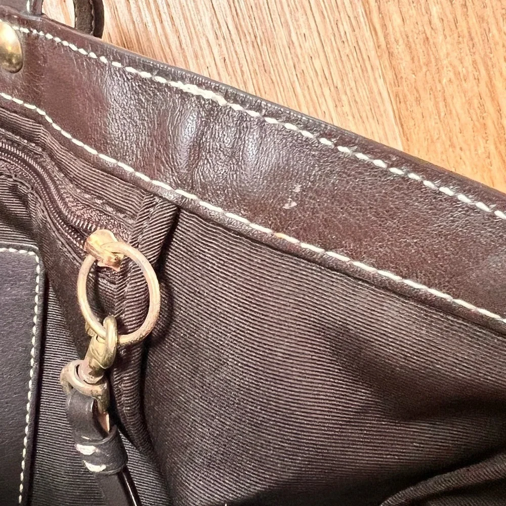 Coach Signature Stripe Tote Classic Brown and Tan C Monogram Jacquard Purse
